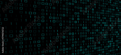 Digital Binary Code Matrix  0, 1 Data Stream Background