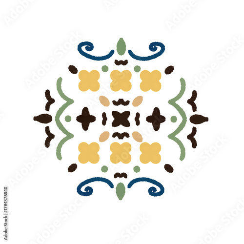 Abstract floral vector modest fabric pattern 