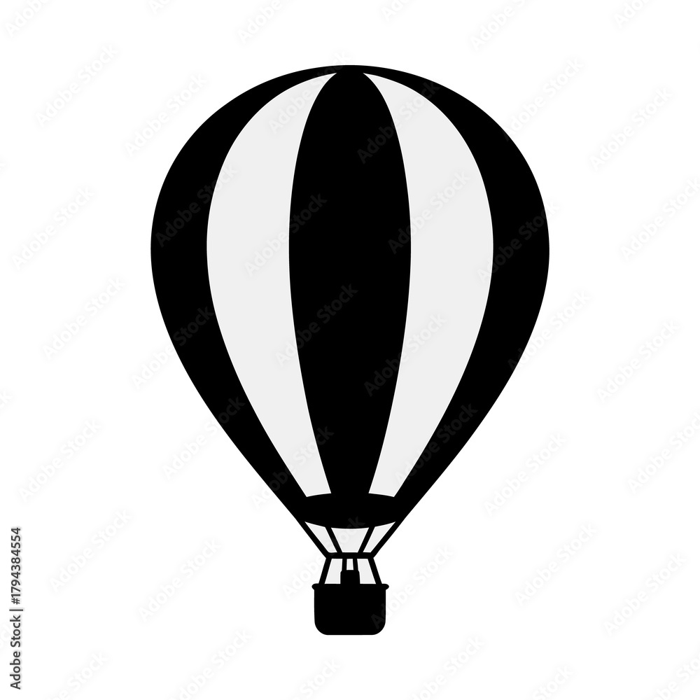 Obraz premium Illustration of a hot air balloon, symbolizing adventure, travel, freedom, and exploration in the sky with a sense of wonder and excitement