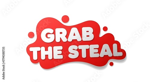 Don't miss out on this amazing deal grab it now red and white sale sticker for your website or advertising get it while you can steal the deal today