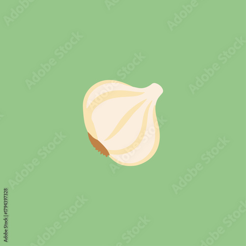 Garlic icon logo flat vector design