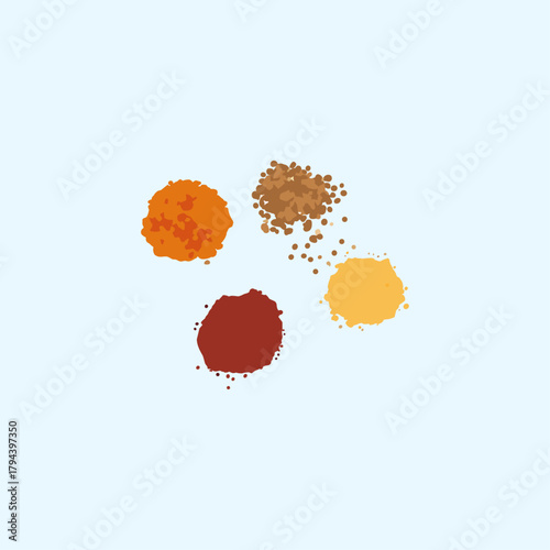 Hot spicy masalas icon logo flat vector design