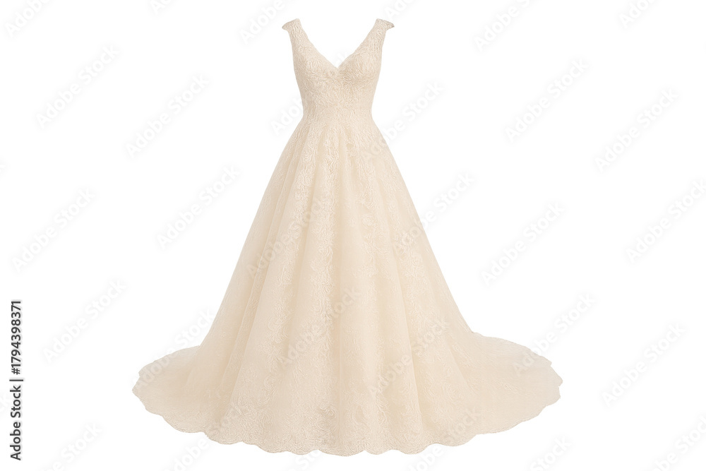 Obraz premium Wedding dress bridal gown isolated transparent background