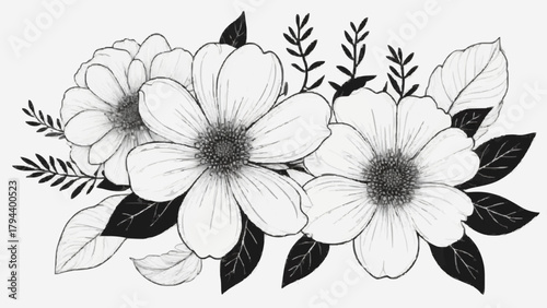 Vector illustration of a flower