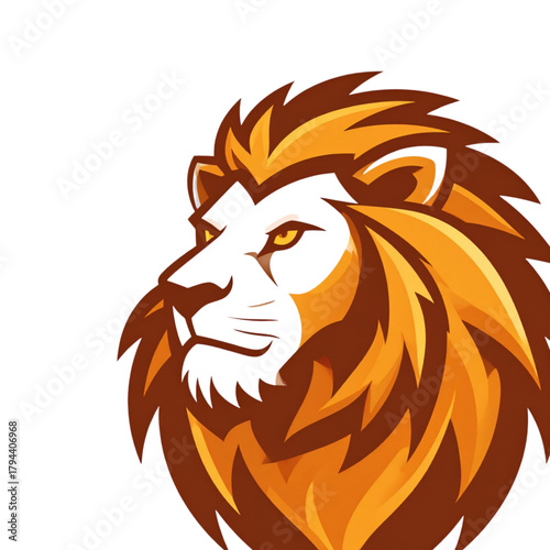 Majestic Lion Head Mascot Logo – Bold Vector Illustration