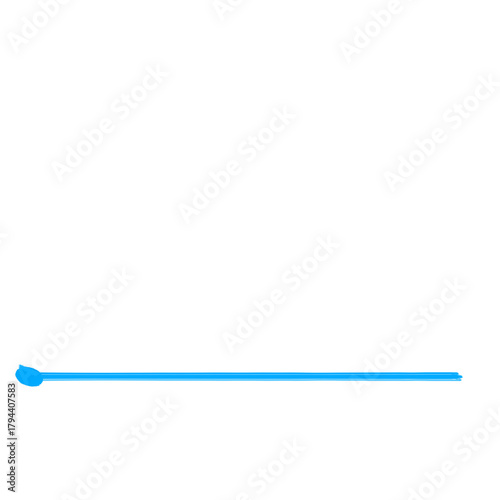 A simple blue line illustration on a white background
