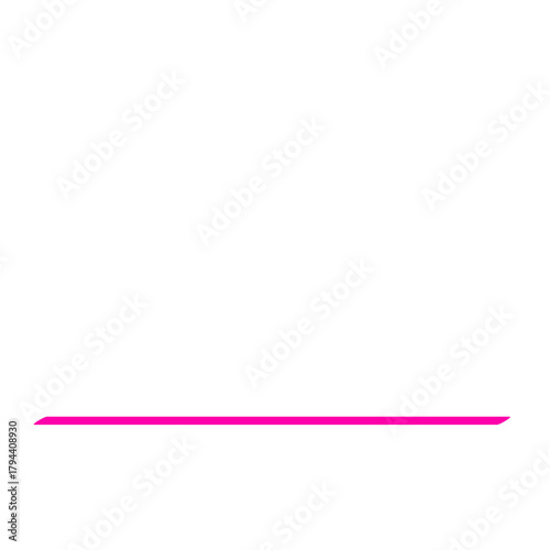 Striking Hot Pink Line Illustration on White Background Minimalist Design