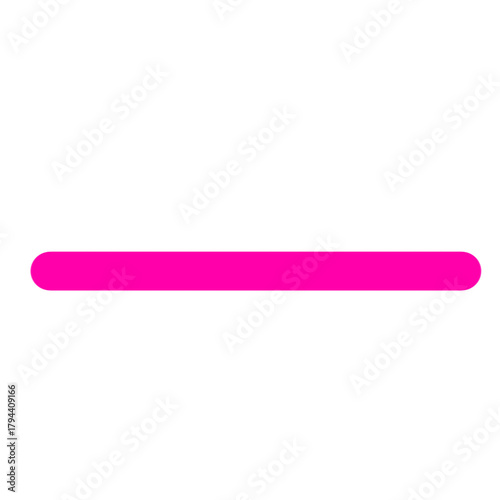 Free Download A simple, vibrant pink horizontal line, centered against a clean white background, representing a divider or a design element - GFXLoad