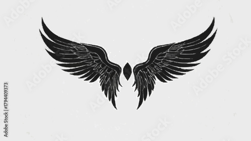 Vector illustration of wings