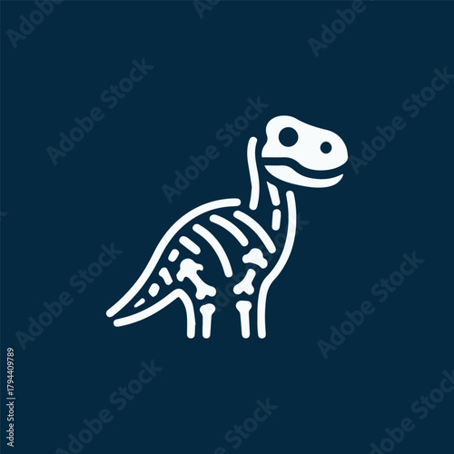Dinosaurus Fossil Bone Logo