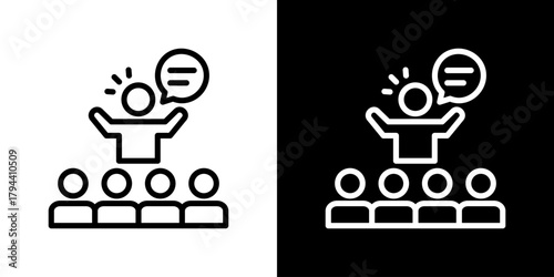 Support Icon Set. Clean Line Design With Light And Dark Versions For Versatile Use. 