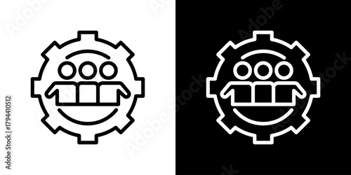 Unity Icon Set. Clean Line Design With Light And Dark Versions For Versatile Use. 