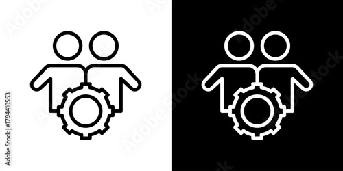 Together Icon Set. Clean Line Design With Light And Dark Versions For Versatile Use. 