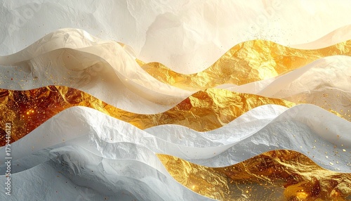 和紙と金箔風テクスチャを使った上品な販促背景素材