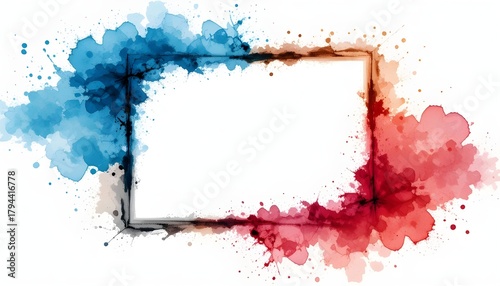 “Watercolor Brush Stroke Abstract Background for Logo and Headlines”