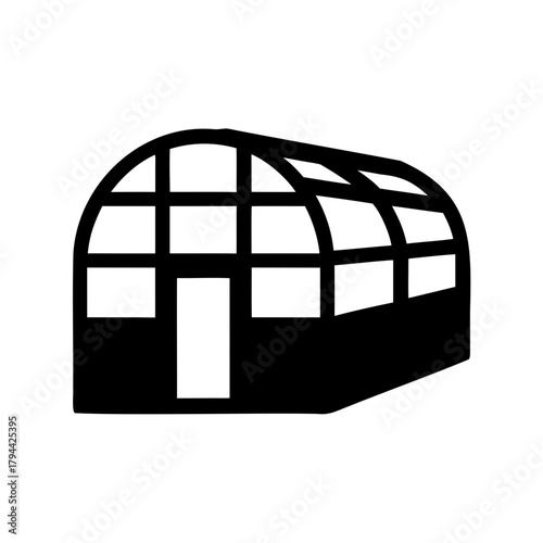 Greenhouse icon symbol for gardening and plant cultivation Vector, illustration