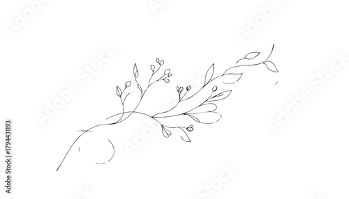 landscape of early spring with first blooms with copy space