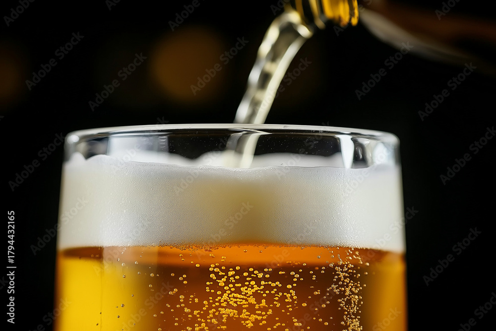 custom made wallpaper toronto digitalClose-up of beer pouring into glass