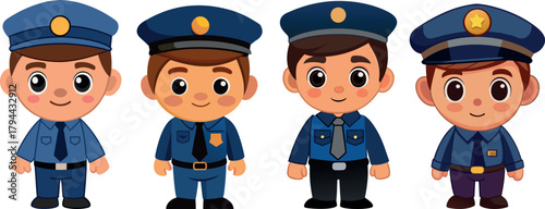 police officer cartoon, law enforcement illustration, kids education design, security guard vector, justice awareness artwork, child learning character, policeman cartoon art, civic responsibility con