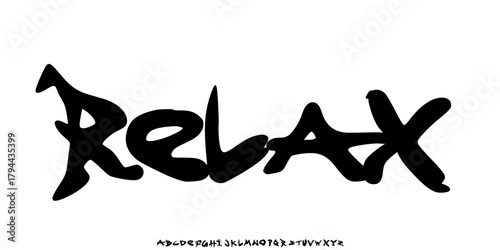 Elegant Bold Italic handwritten custom font, typeface vector ,typography poster psychedelic ,Surfing font collection, artwork design for fashion,sport, urban,movie,film,and brand. Illustration