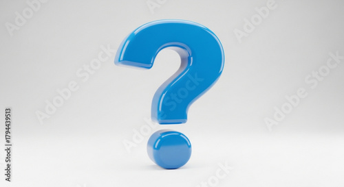 Blue question mark, symbolizing uncertainty, inquiry, and the search for answers and solutions