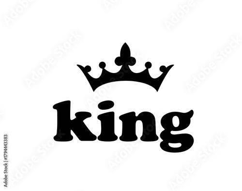 king logo, symbol, on a white background,