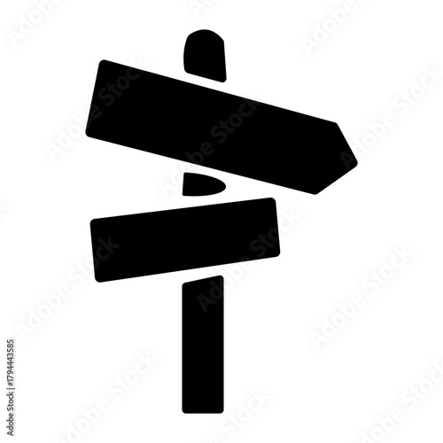 Signpost icon or logo isolated sign symbol vector illustration - high quality black style vector icons