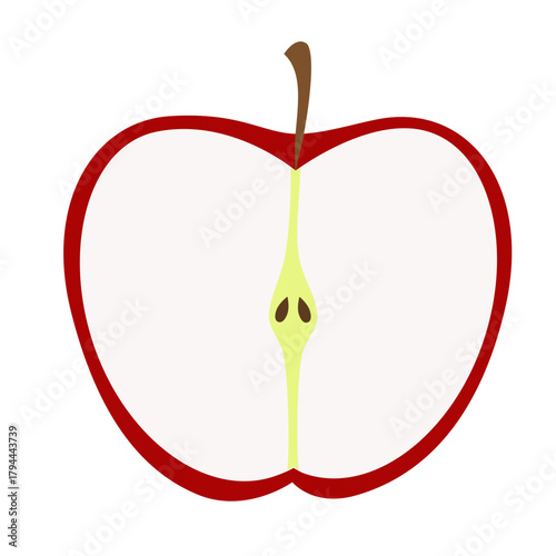 Vibrant apple slice for healthy eating campaigns, educational resources, and seasonal promotions, perfect for food blogs and nutritional guides