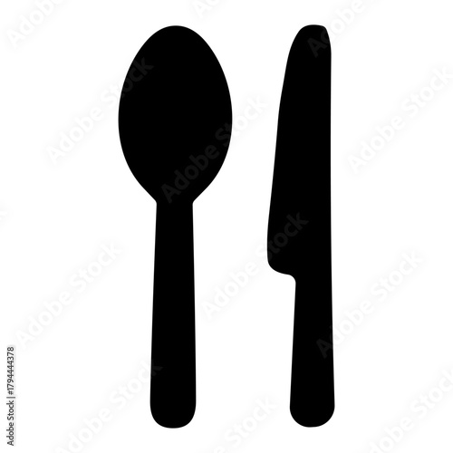 Spoon icon or logo isolated sign symbol vector illustration - high quality black style vector icons