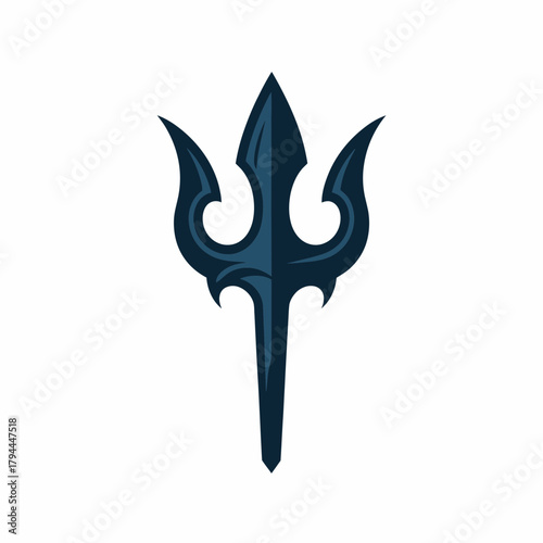 trident, spear, weapon, mythology, marine, ocean, warrior, power, strength, dominance, Neptune, Poseidon, symbol, authority, battle, combat, ancient, Greek, Roman, maritime, sea, hero, god, crest, emb