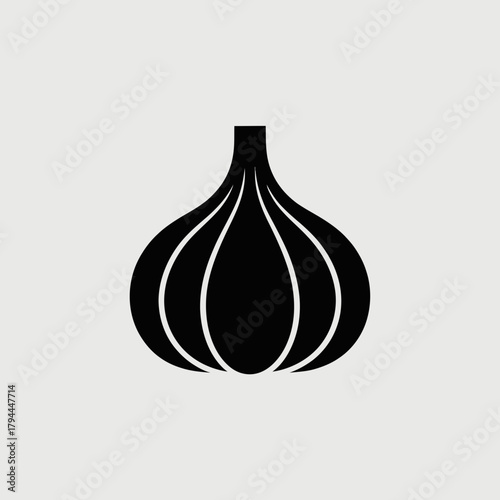 Garlic Bulb Silhouette Icon, Garlic, Bulb, Clove, Spice, Herb, Cooking, Flavor, Aroma, Culinary, Ingredient, Kitchen, Seasoning, Food, Vegetable, Allium, Pungent, Health, Immunity, Antioxidant, Nutrit