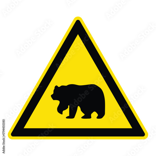 bear warning sign
