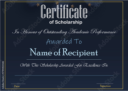 Editable Certificate Template Vector Image  
