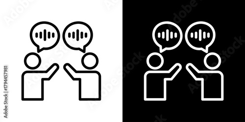 Communication Icon Set. Clean Line Design With Light And Dark Versions For Versatile Use. 