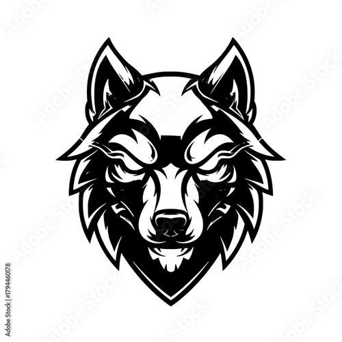 wolf head vector