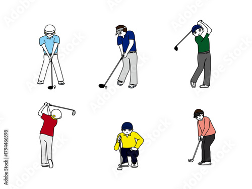 ゴルフ男子イラスト