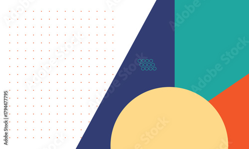 Abstract minimal geometric background. Simple shapes with trendy gradients. Vector
