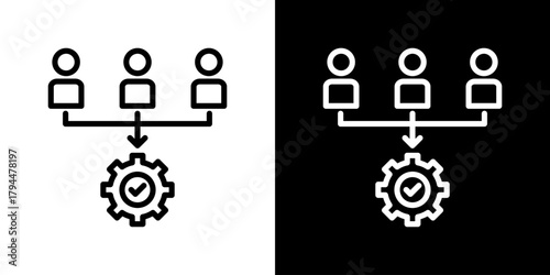 Integration Icon Set. Clean Line Design With Light And Dark Versions For Versatile Use.