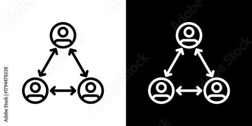 Cross Functional Icon Set. Clean Line Design With Light And Dark Versions For Versatile Use.