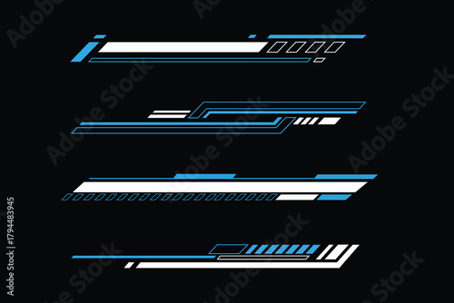 Racing stripes car sticker pack, sport car customization decals, drift and speed vinyl graphics, isolated automotive vector elements.