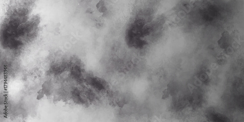 Dark black and white abstract background texture of swirling smoke motion against a stormy sky with dramatic clouds