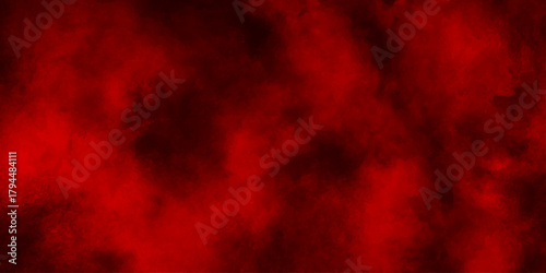 Dark red abstract grunge texture background with fiery orange light and wispy smoke pattern
