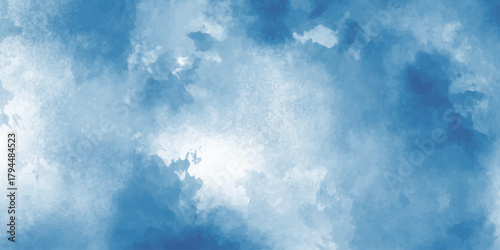 Bright blue sky and white clouds nature background