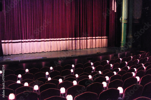 empty theatre hall and stage 