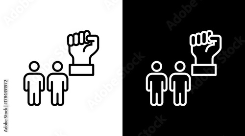 Empowering Session White Icon Set Design