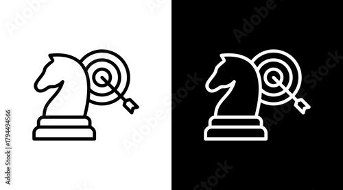 Marketing Strategy  White Icon Set Design