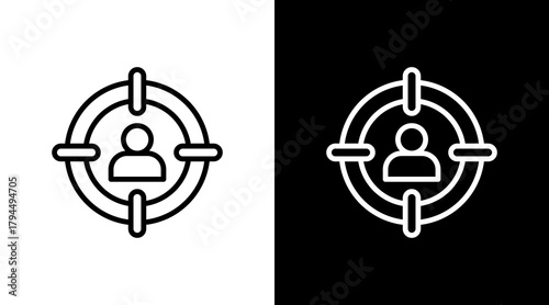 Target Audience  White Icon Set Design