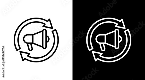 Remarketing  White Icon Set Design