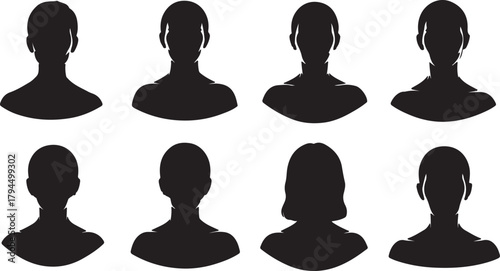 Diverse Human Head and Shoulder Silhouettes for Profiles and Avatars