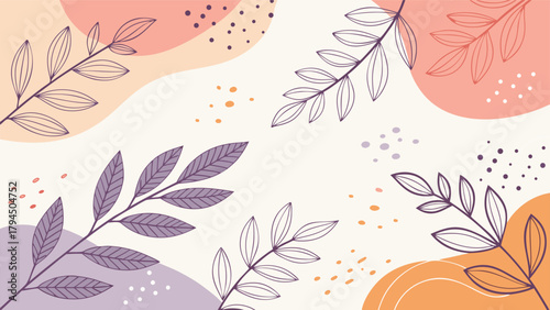 Modern Abstract Floral Background Vector Illustration Template Design